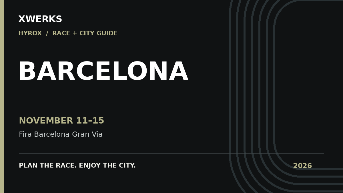 XWERKS HYROX Barcelona 2026 race guide: November 11–15, 2026