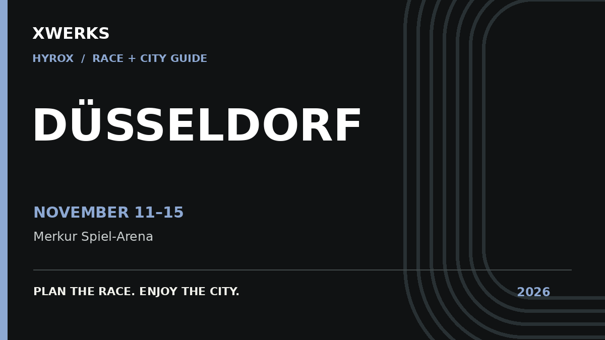 XWERKS HYROX Düsseldorf 2026 race guide: November 11–15, 2026