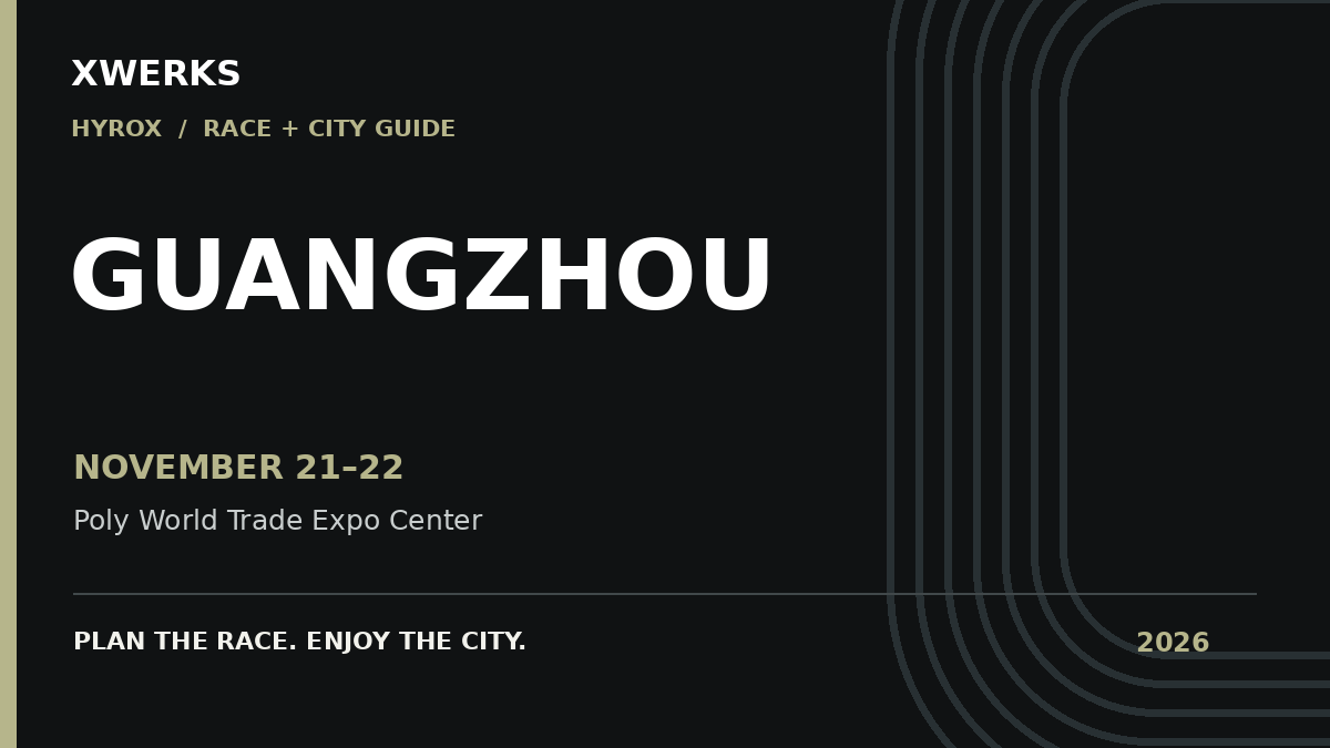 XWERKS HYROX Guangzhou 2026 race guide: November 21–22, 2026