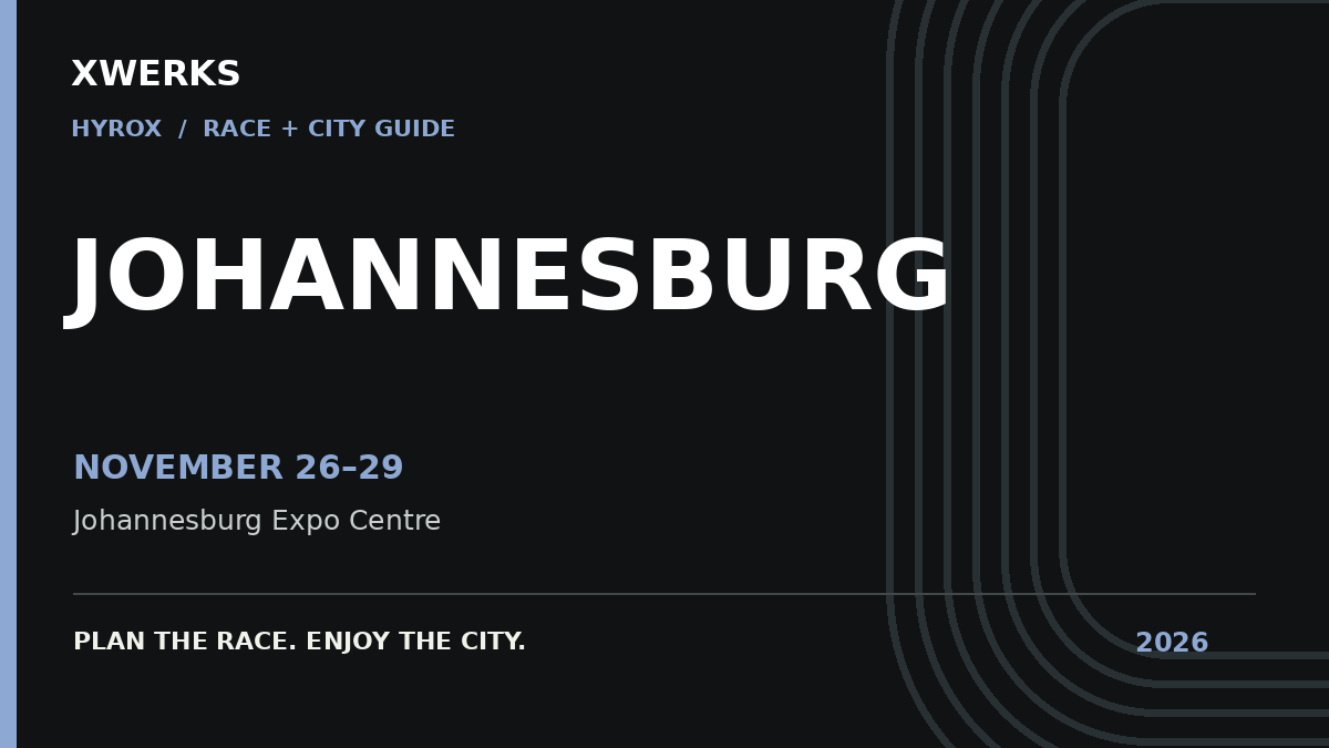 XWERKS HYROX Johannesburg 2026 race guide: November 26–29, 2026