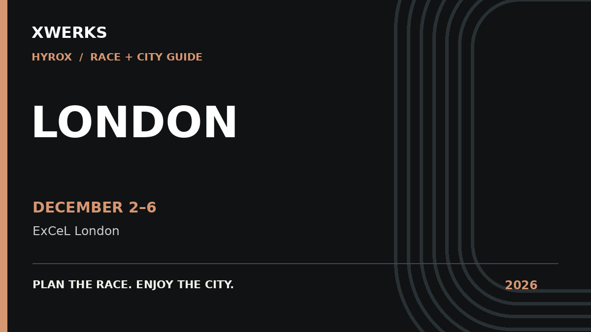 XWERKS HYROX London 2026 race guide: December 2–6, 2026