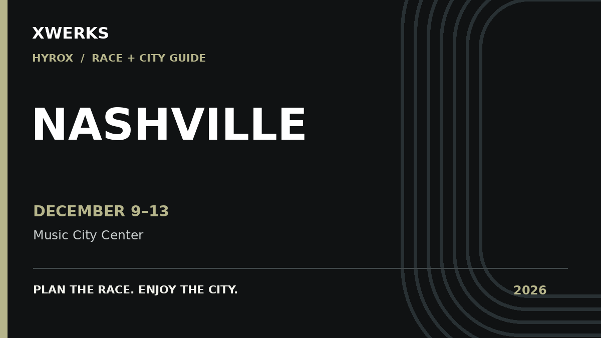 XWERKS HYROX Nashville 2026 race guide: December 9–13, 2026