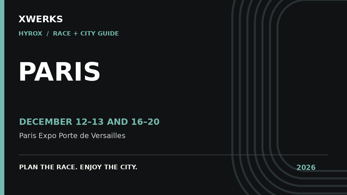 XWERKS HYROX Paris 2026 race guide: December 12–13 and 16–20, 2026