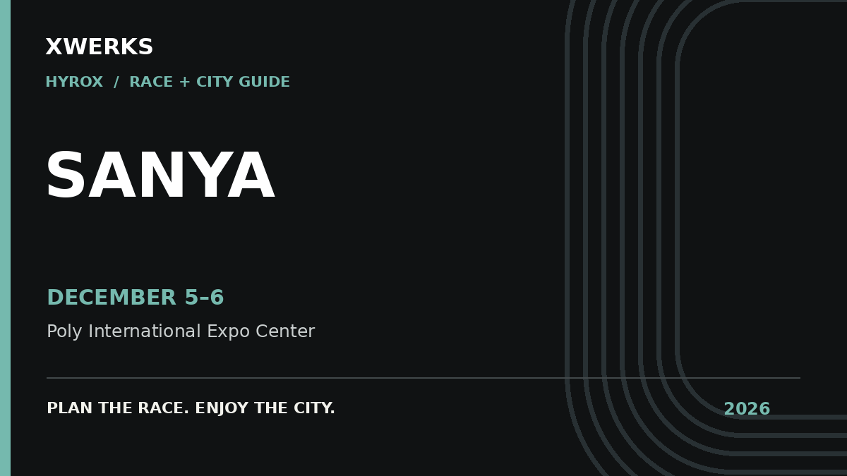 XWERKS HYROX Sanya 2026 race guide: December 5–6, 2026