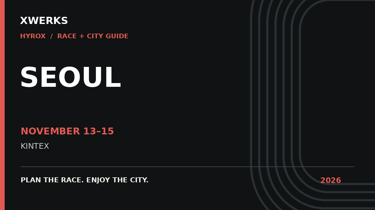 XWERKS HYROX Seoul 2026 race guide: November 13–15, 2026