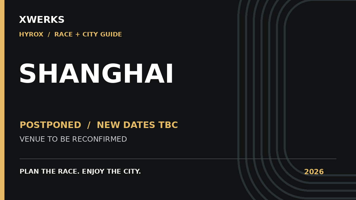 XWERKS HYROX Shanghai 2026 race guide: Postponed — replacement dates TBC