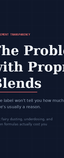 The Problem with Proprietary Blends