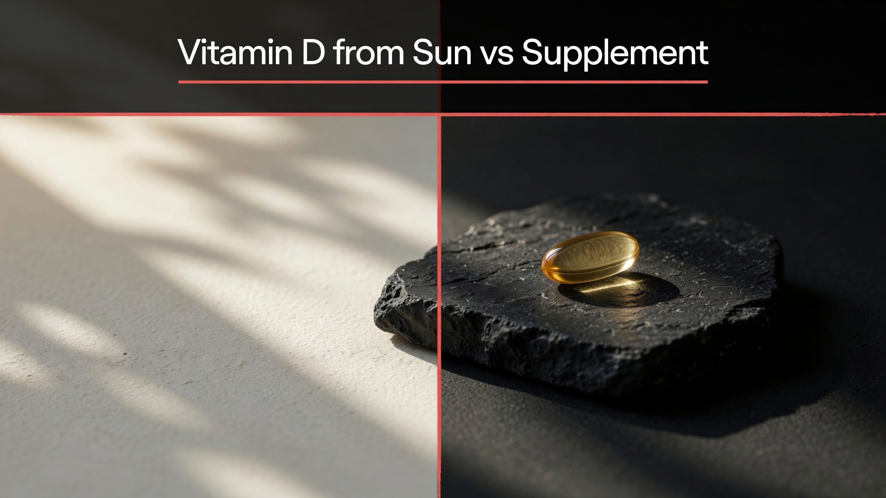Vitamin D from Sun vs Supplement